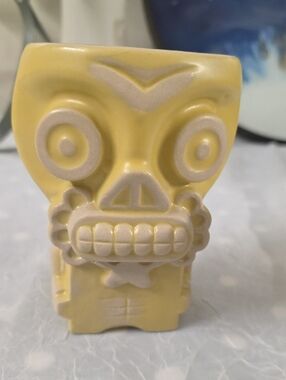 Tiki Mug Muntiki Imports Day of the Dead by Dr. Alderete - Yellow